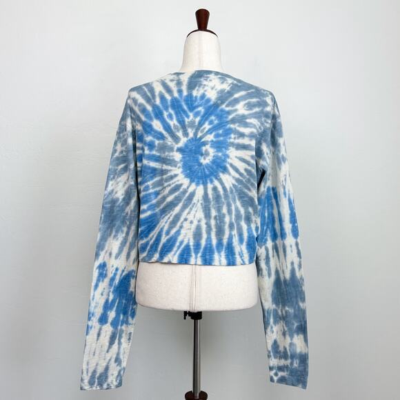 Pam & Gela Tie Dye Slouchy Crop Long Sleeve Tee - Picture 8 of 12